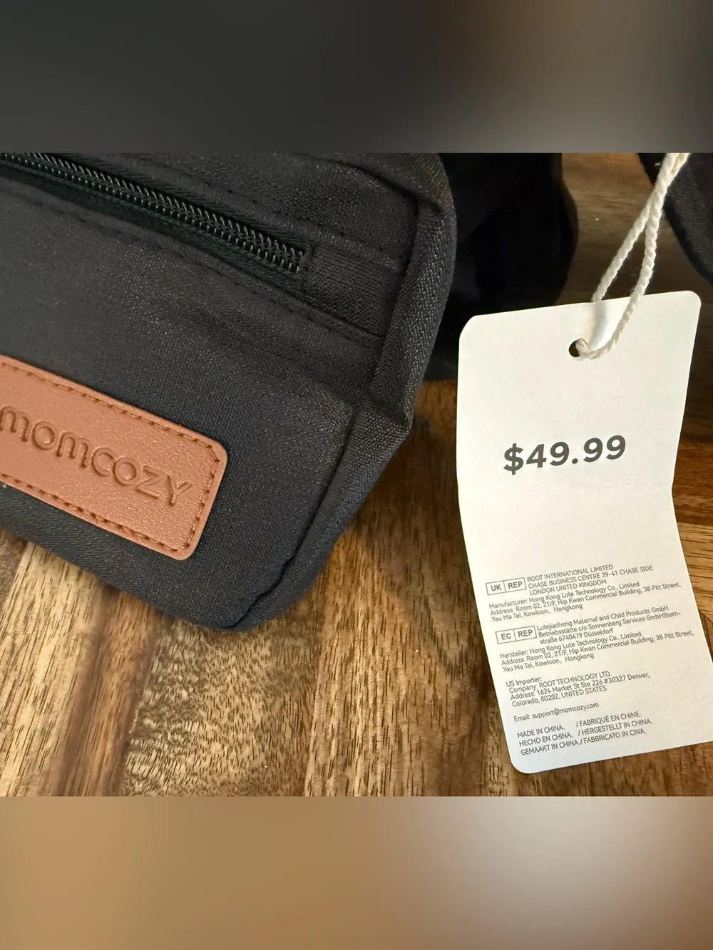 Mom Cozy Black Stroller Organizer Bag